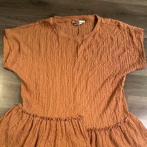 Free People Beach Scrunch Shirt XS